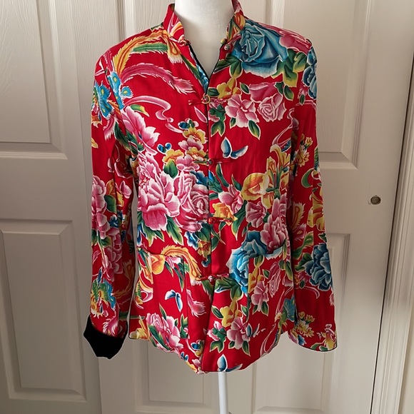 Reversible Velvet/Cotton Mandarin Collar Jacket - Picture 10 of 16